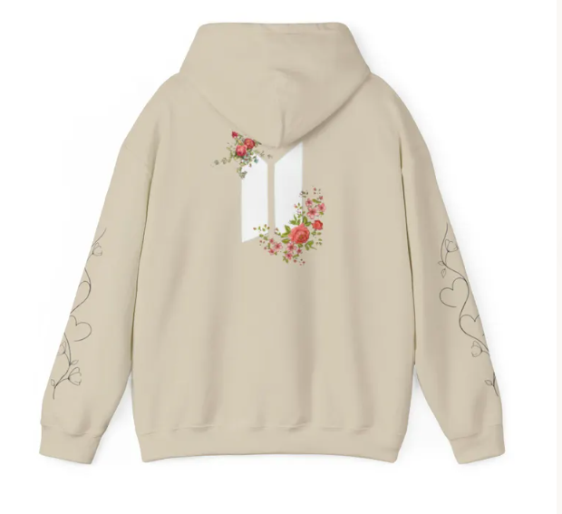 Floral Hoodie | K-Pop Fan Sweatshirt