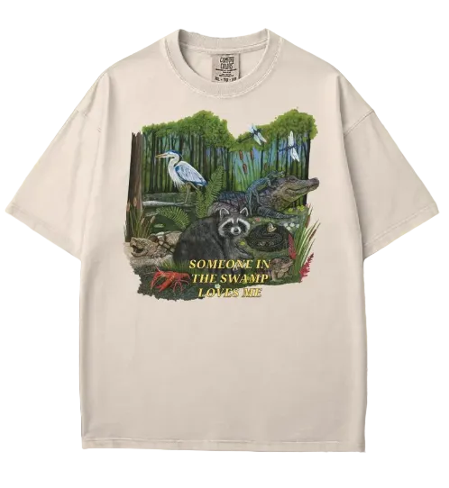 Swamp Animals Ringer Tee, Vintage Nature Lover Shirt