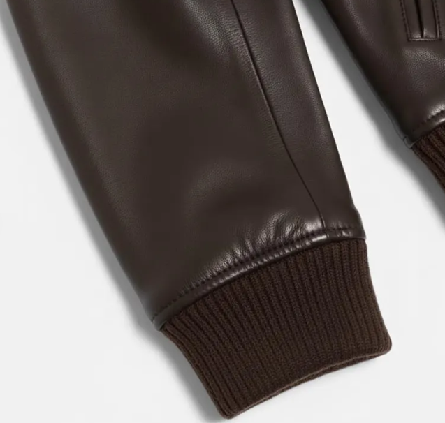 The Espresso Bomber: Handmade Men's Pure Leather Jacket in Dark Brown