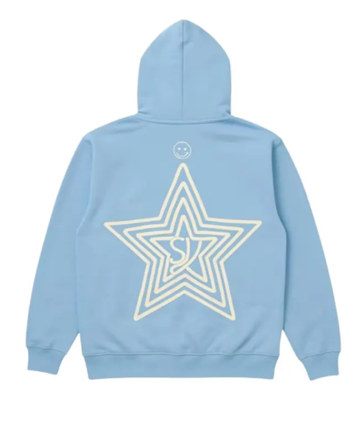 Handmade Inspired Salish Matter Hoodie: Sincerely Yours Gray and Blue Signature Hoodie