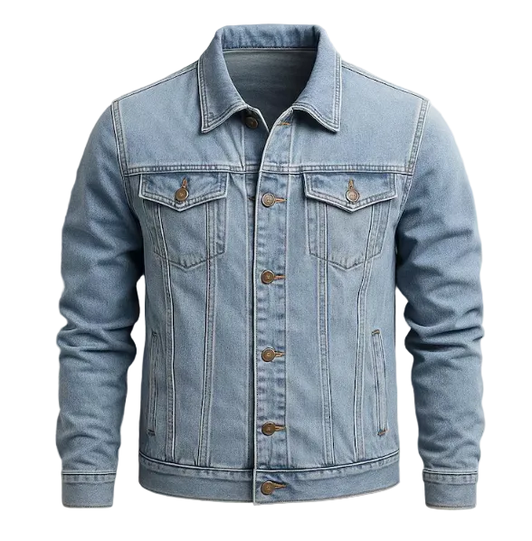 Men's Slim Fit Denim Jacket: Vintage Style Jean Coat