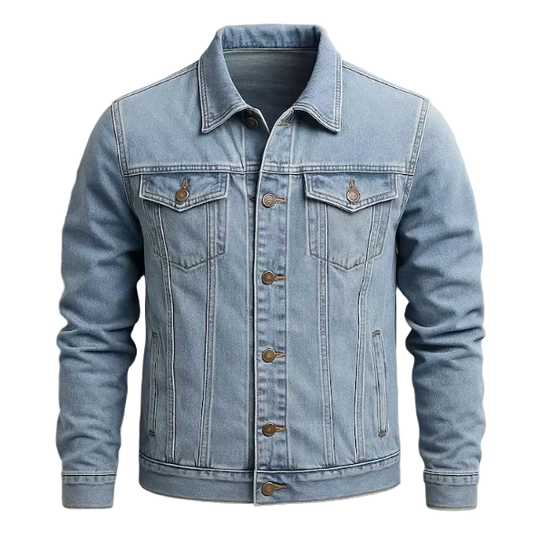 Men's Slim Fit Denim Jacket: Vintage Style Jean Coat